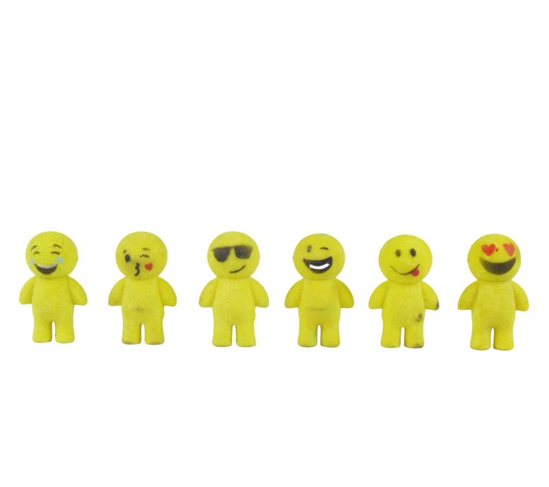 small figurine with smile face